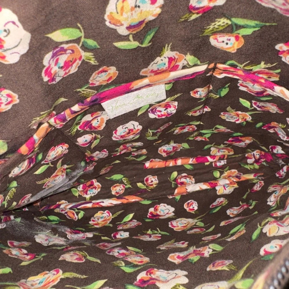 Vera Bradley English‎ Rose Quilted Cotton Crossbody Bag Floral Medium Hipster